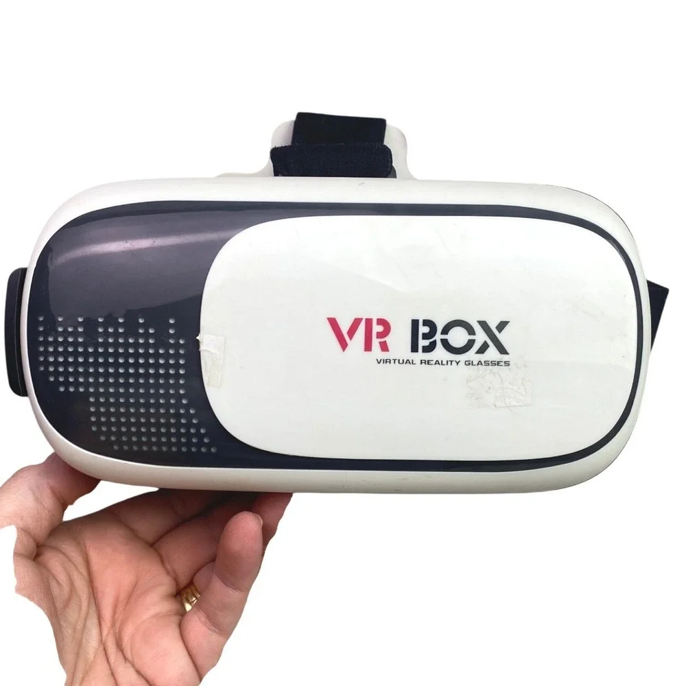 VR BOX Virtual Reality Glasses White Black Smartphone VR Headset Adjustable‎